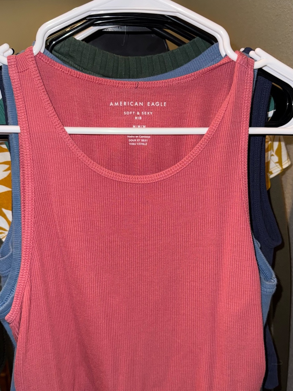 American Eagle Outfitters Rose Pink Ribbed Tank
